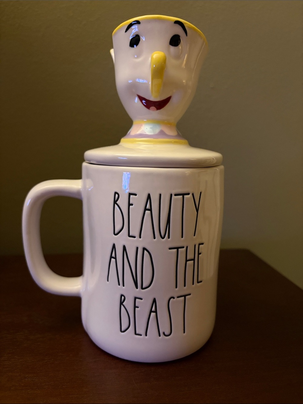 Rae Dunn Disney ‘Beauty and the Beast’ Large Mug with ‘Chip’ Lid - Picture 3 of 9